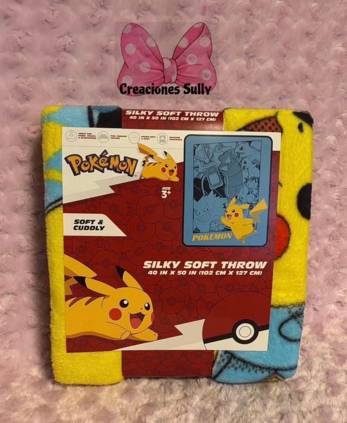 Pokémon Silky Soft Throw Blanket, 40x50 in
