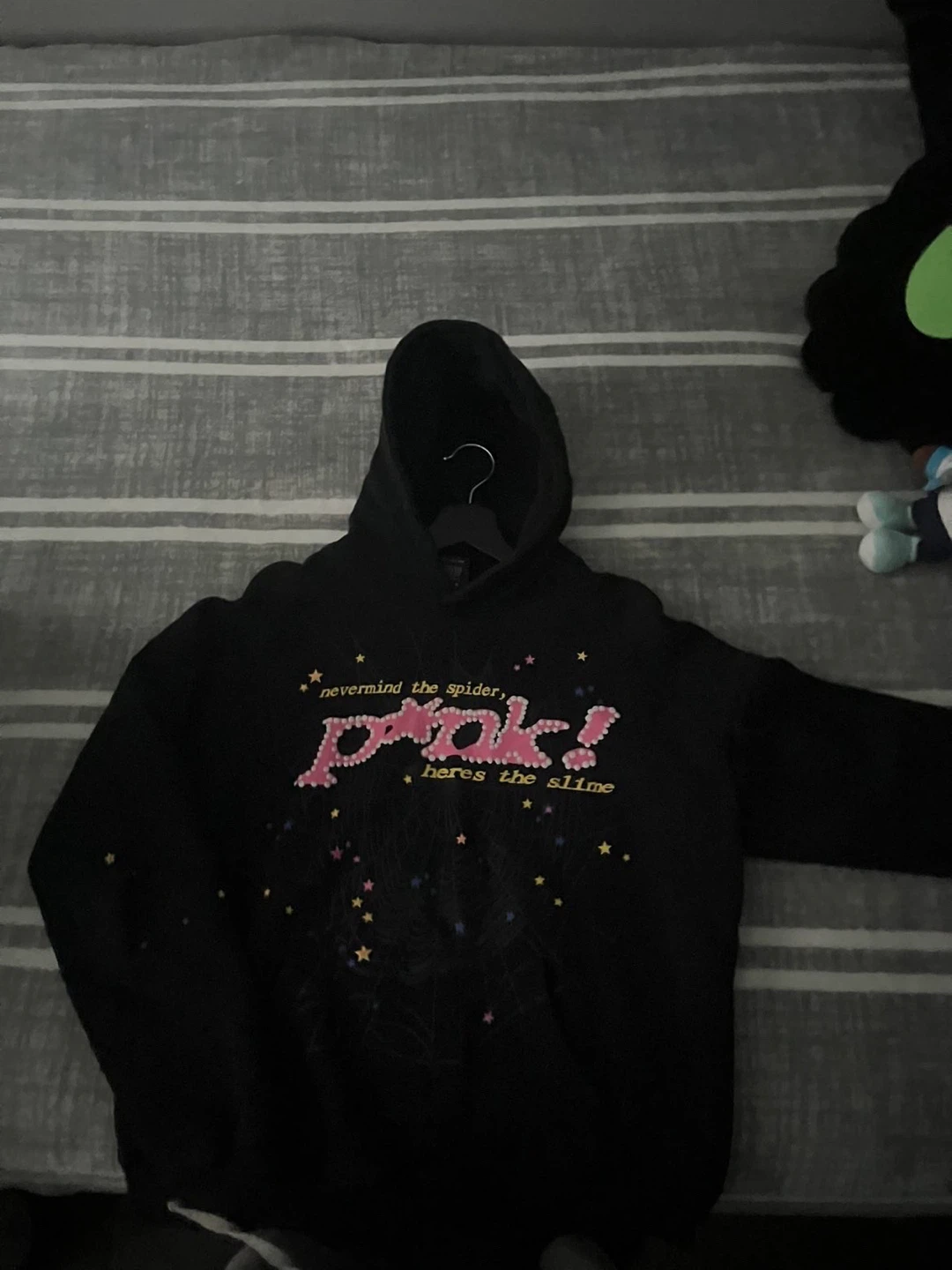 SP5DER Black Hoodie Size S
