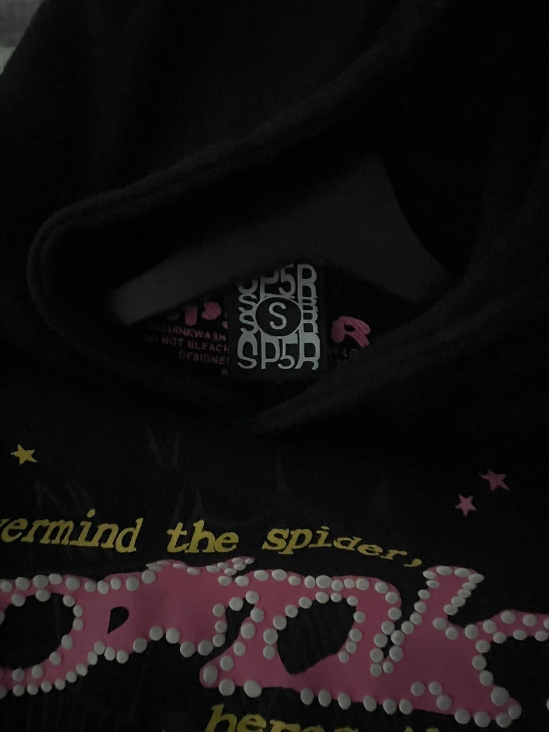 SP5DER Black Hoodie Size S - photo 2