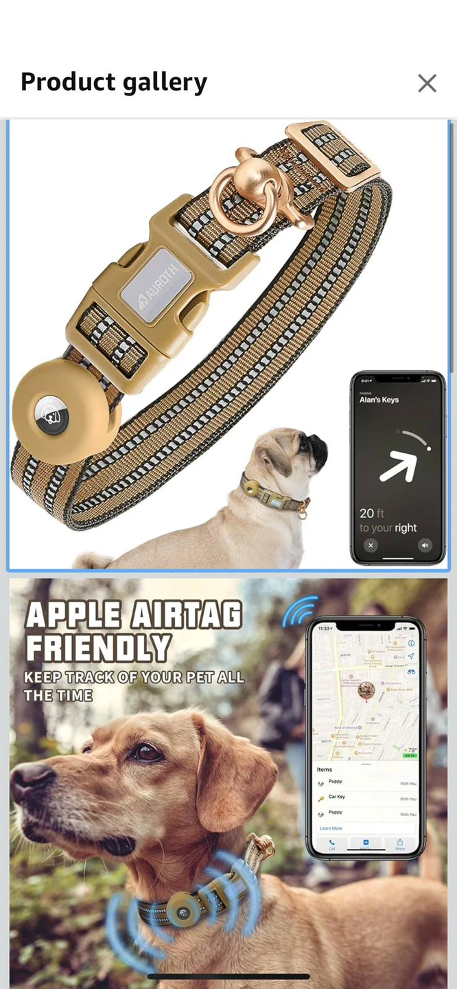 NEW- AirTag Dog Collar - Size L - photo 4