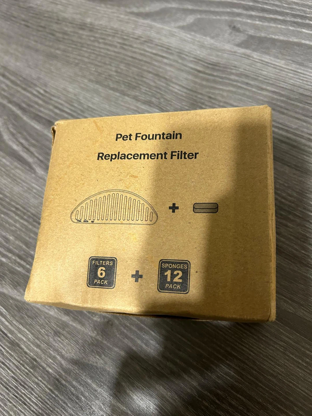 NEW-Pet Fountain Replacement Filter - 6 Filters + 12 Sponges