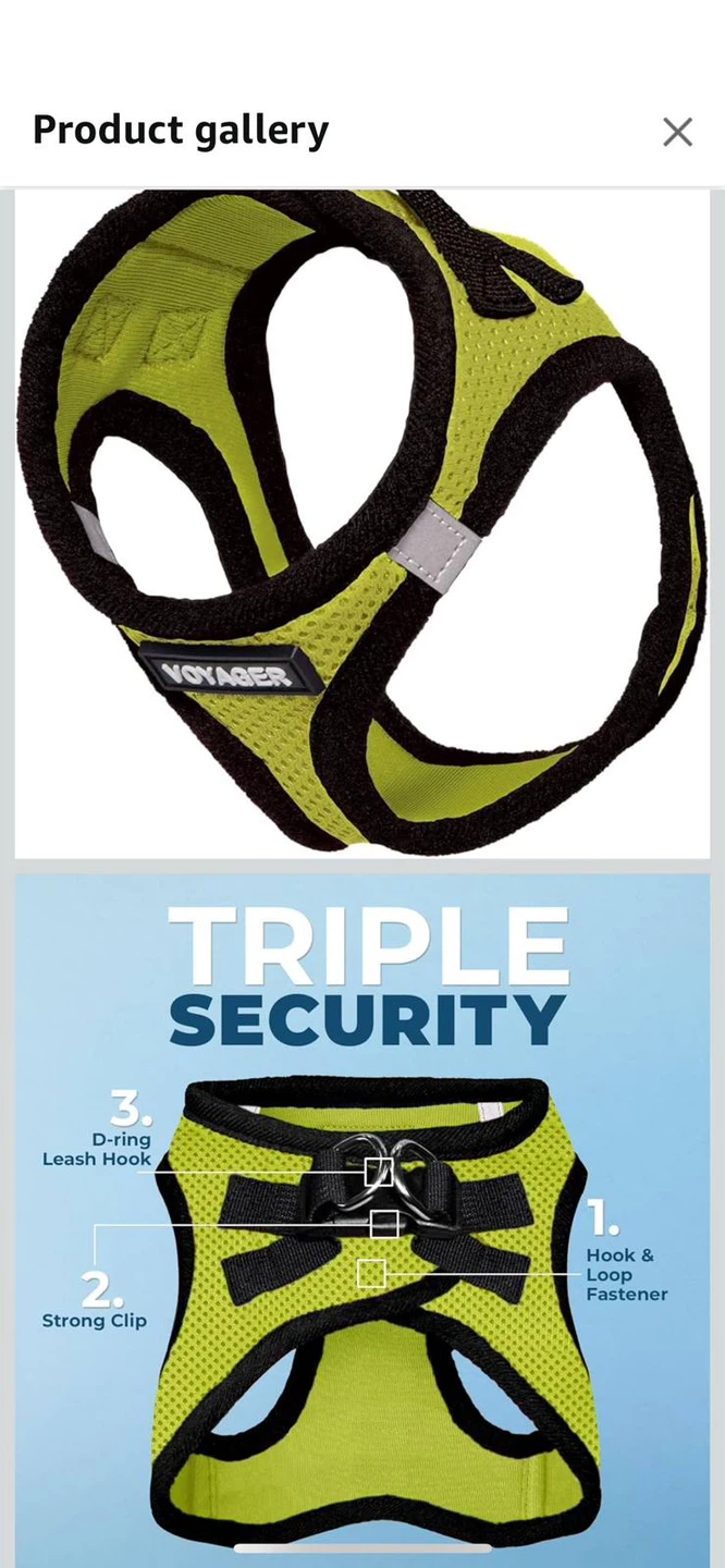 New -Voyager Lime Green Air Dog Harness, Size M - photo 3