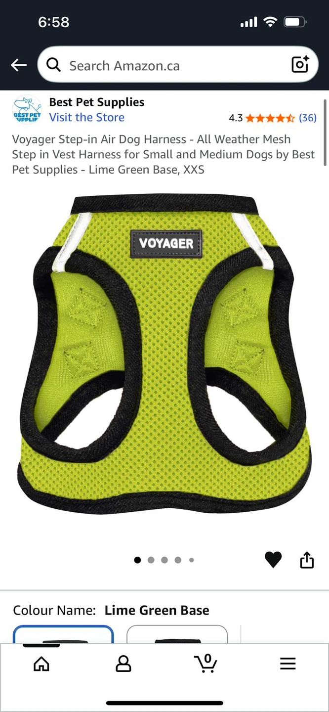 New -Voyager Lime Green Air Dog Harness, Size M - photo 4
