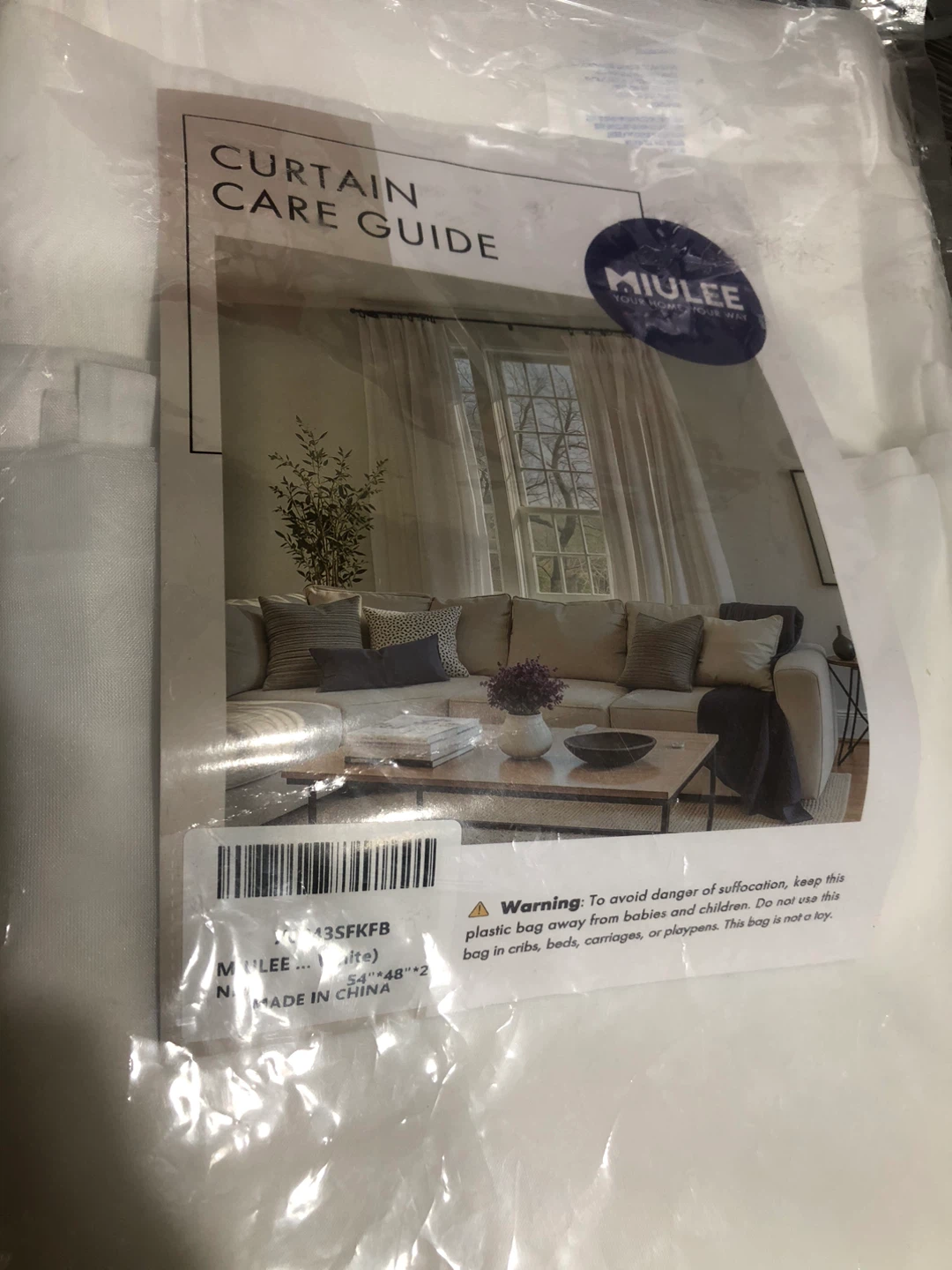 New-2pack MIULEE White Sheer Curtains 54"x48"