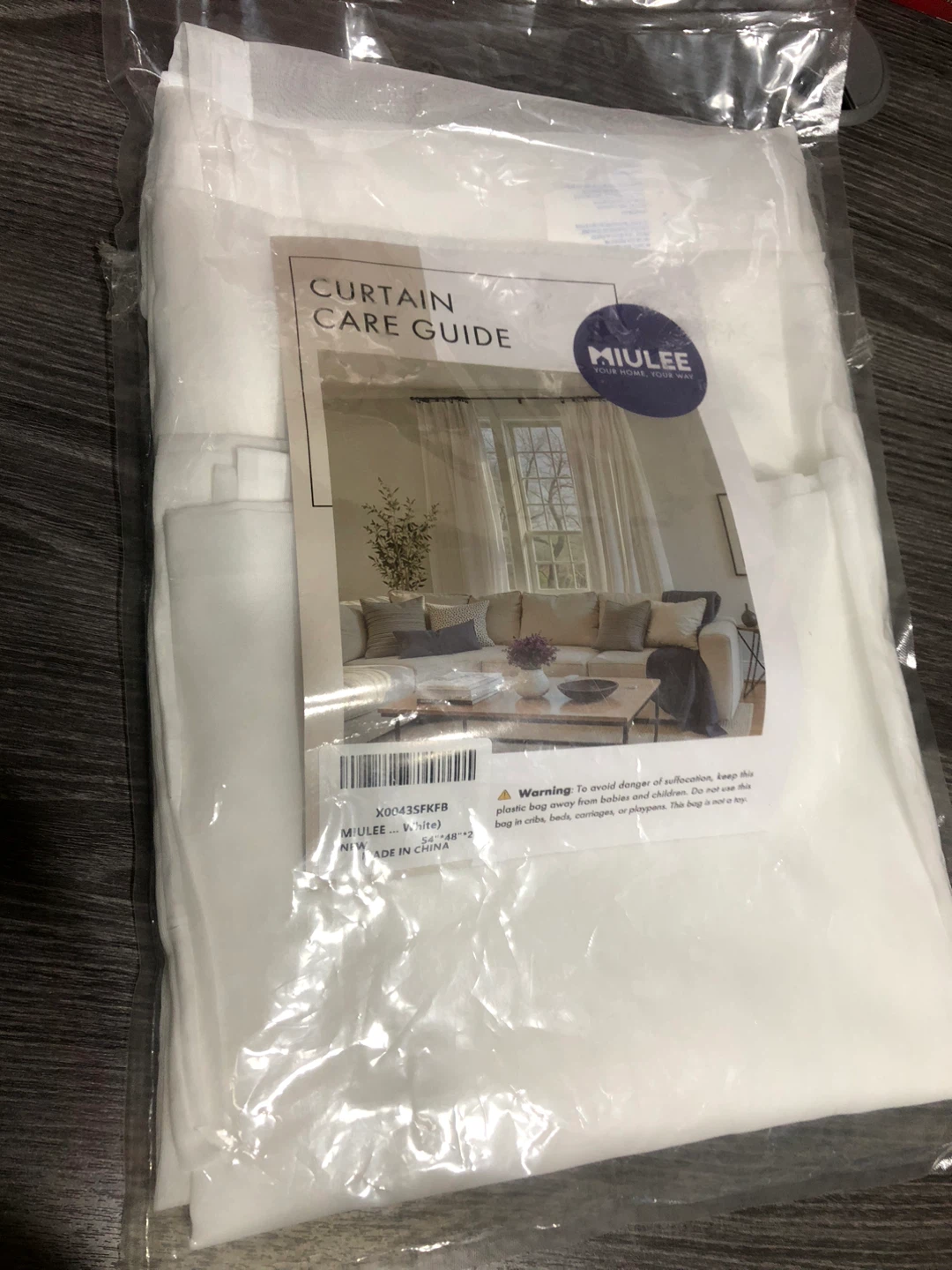 New-2pack MIULEE White Sheer Curtains 54"x48" - photo 2