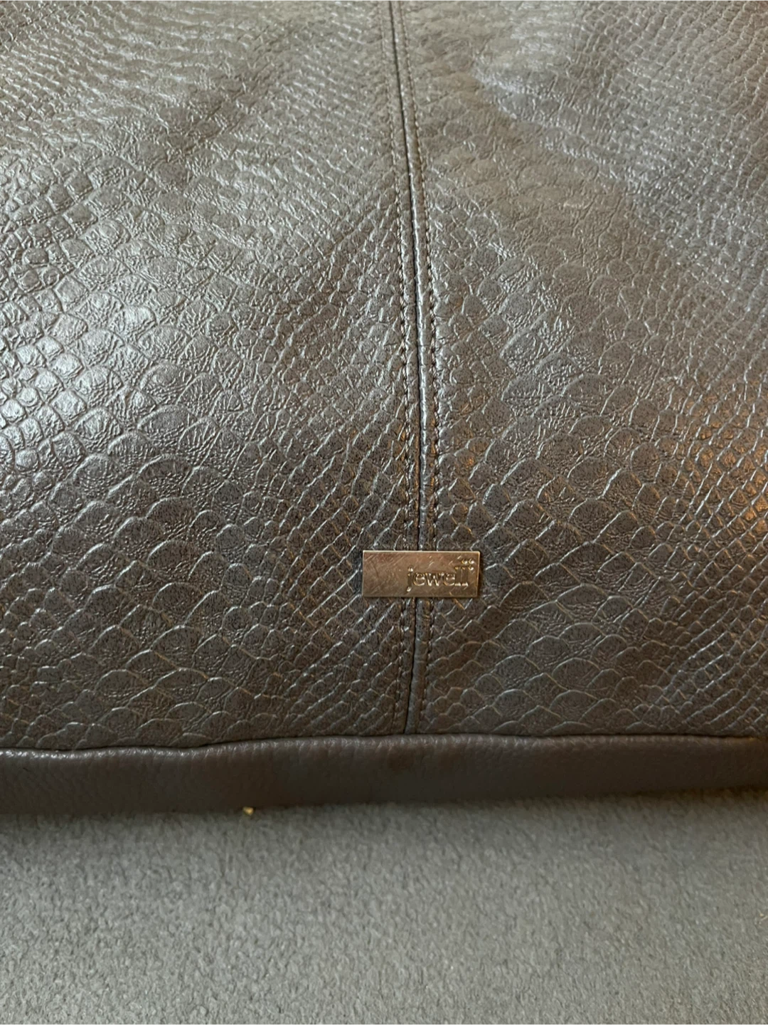 Jewell Grey Snakeskin Tote Bag