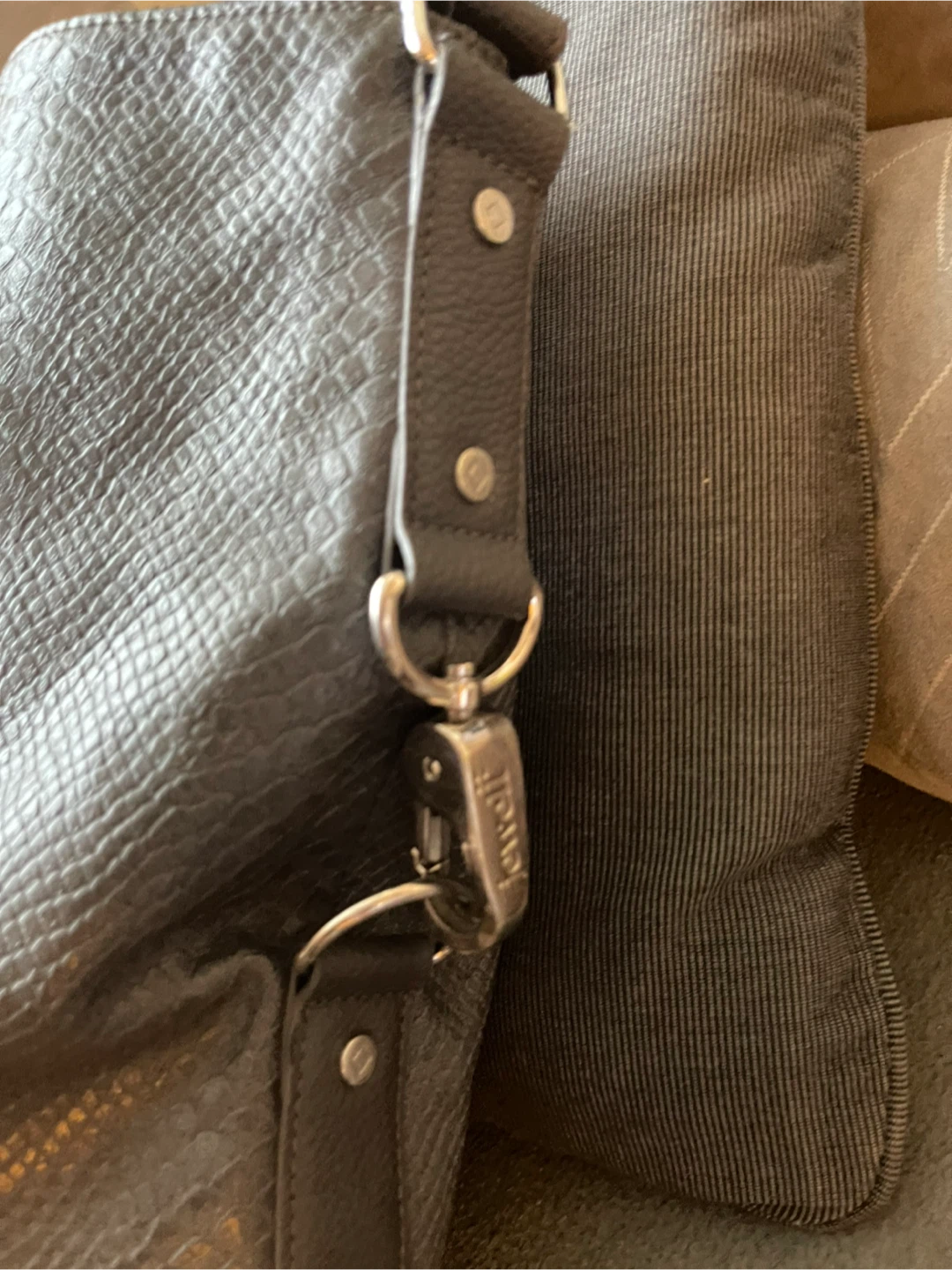 Jewell Grey Snakeskin Tote Bag - photo 3