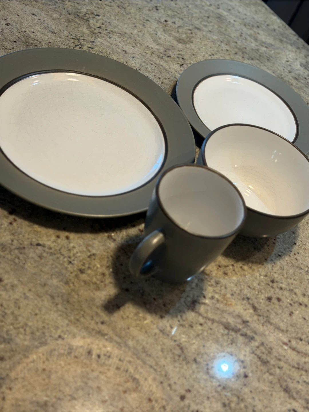 Grey Dinnerware Set - Plates, Bowl, Mug - photo 3
