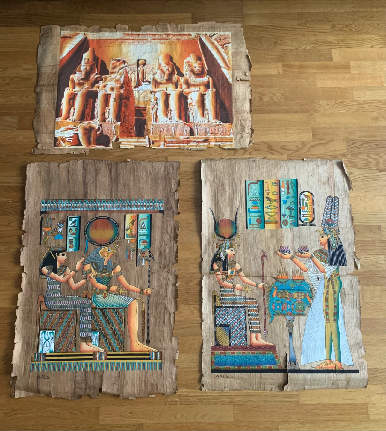 Egyptian Papyrus Paintings - Set of 6 - photo 3