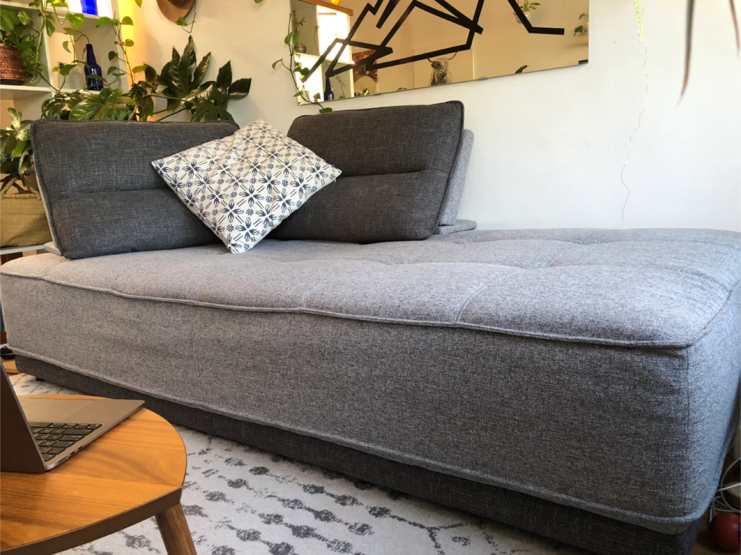Structube Grey Modern Sofa - photo 2