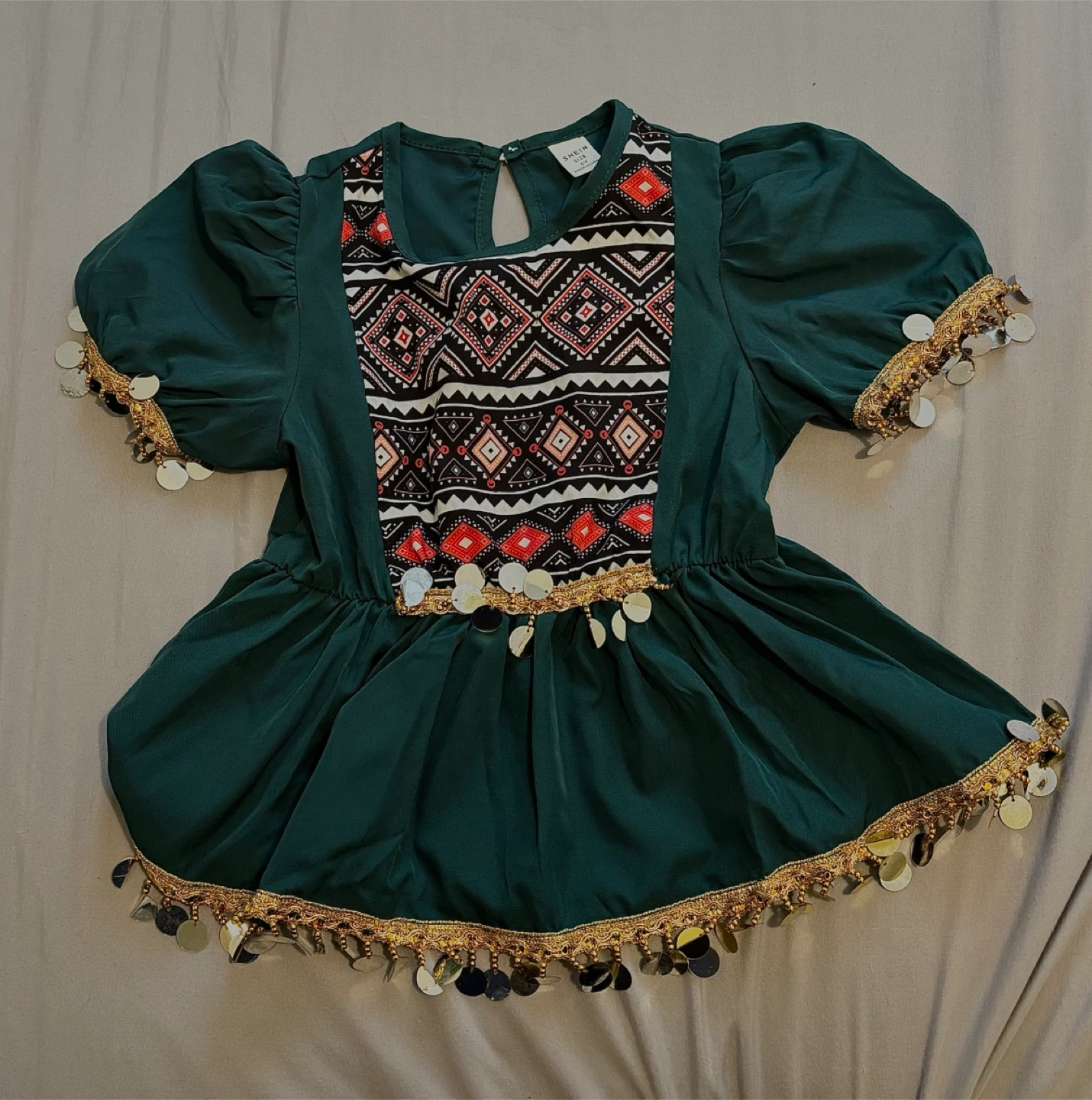 Shein Kids Green Traditional Outfit Set - photo 2