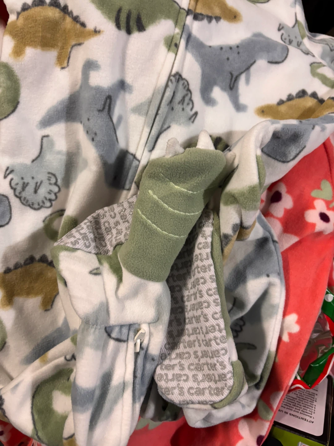Carter's 24m Dinosaur Fleece Footed Pajamas - photo 2