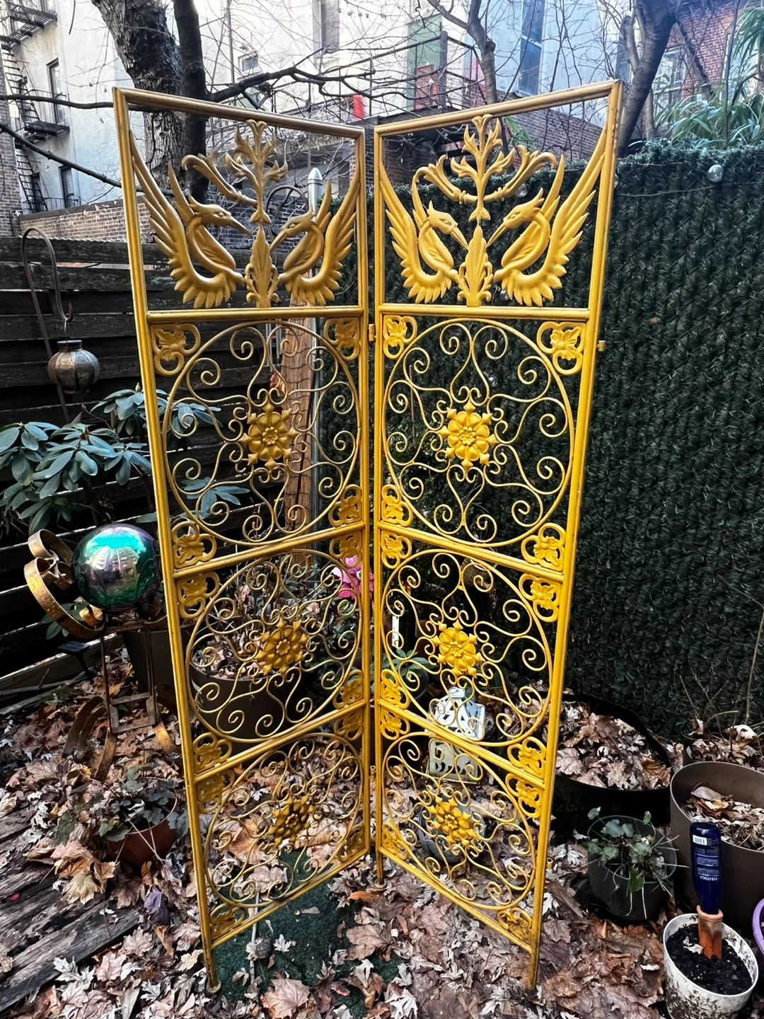 Two Panel Metal Garden Screen