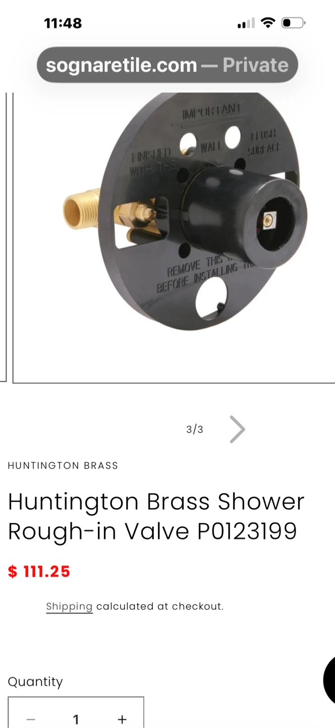 Huntington Brass Shower Rough-in Valve P0123199 - photo 4