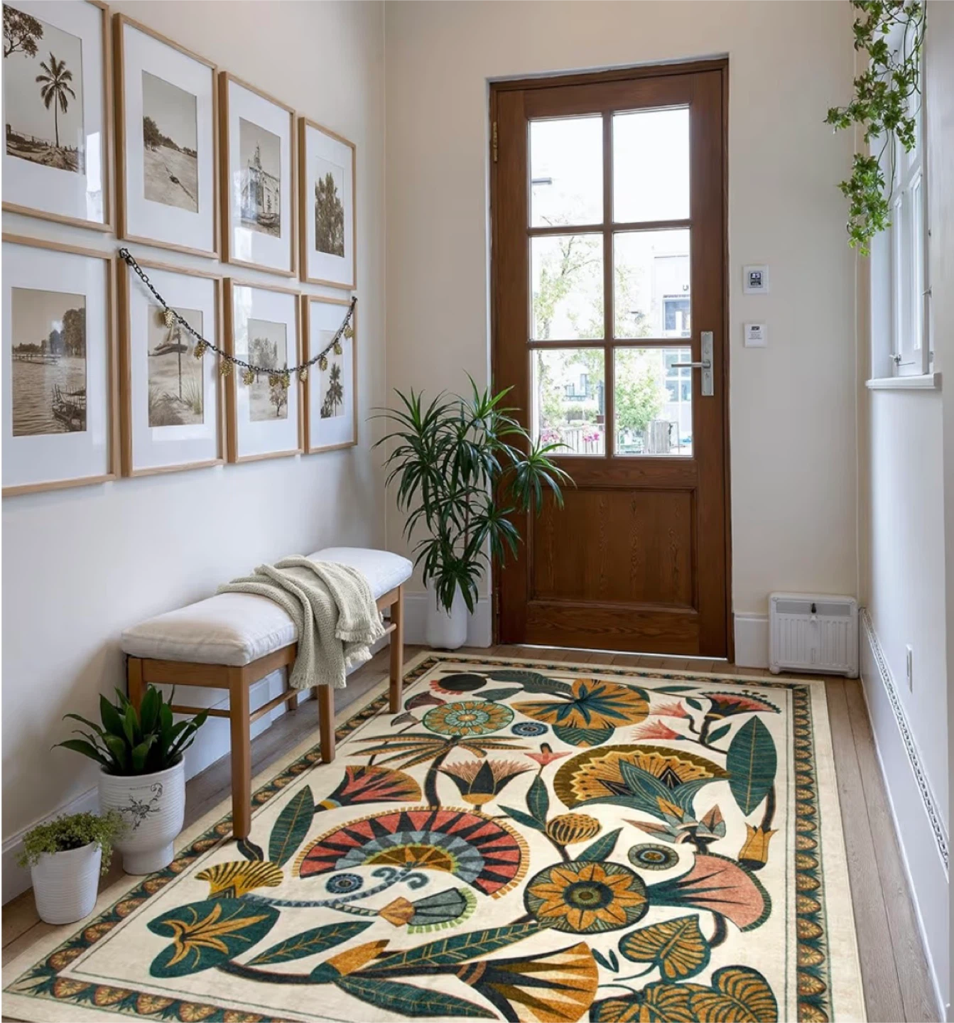 Floral Area Rug - Soft Surface, Non-Slip Backing - photo 5