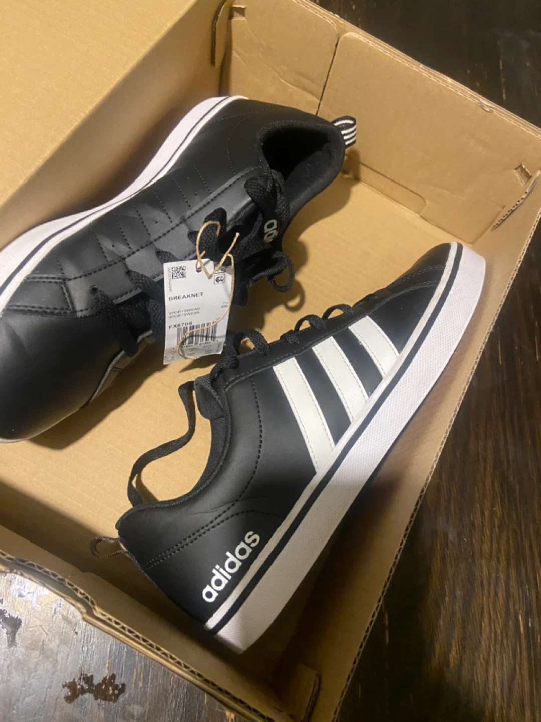Adidas Breaknet Shoes - Black/White, Size US 9
