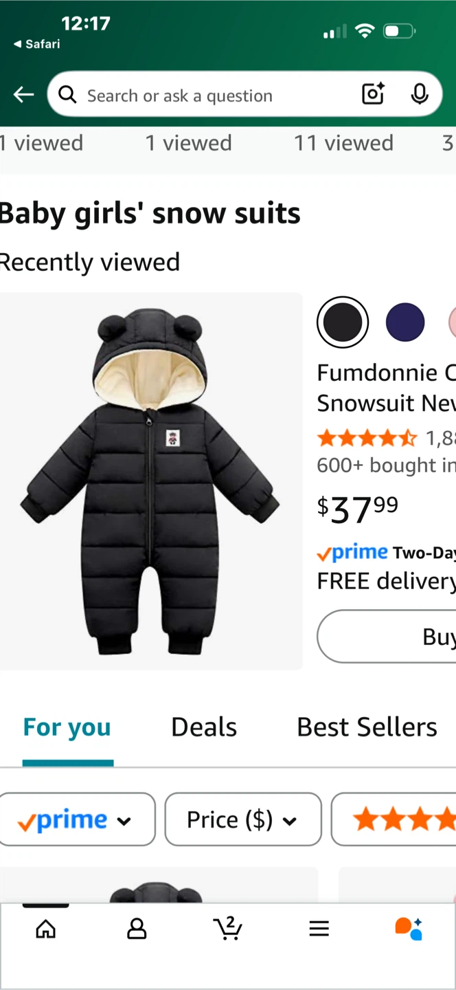 Fumdonnie Snowsuit Newborn Black