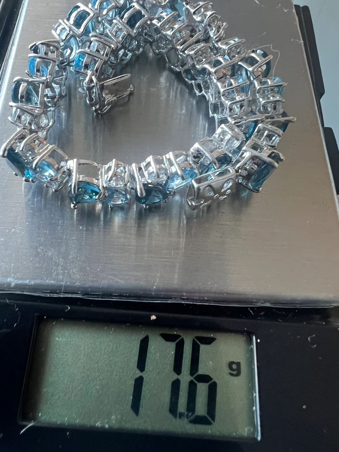 Peoples Blue Topaz Bracelet in Sterling Silver - photo 2