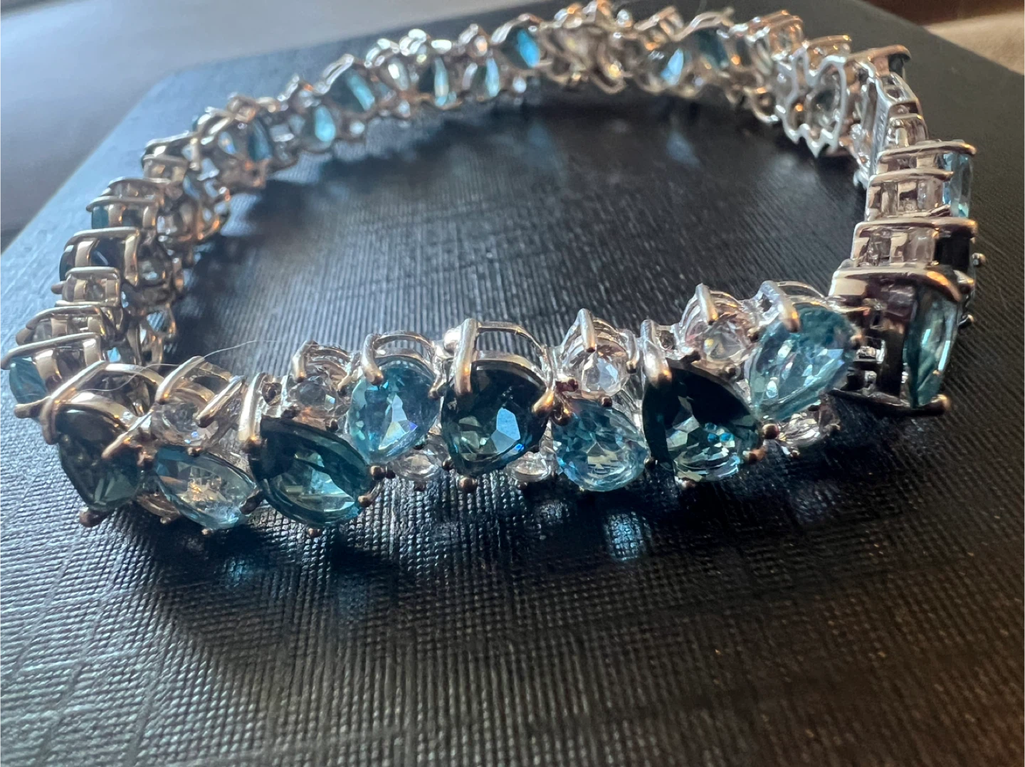Peoples Blue Topaz Bracelet in Sterling Silver - photo 5