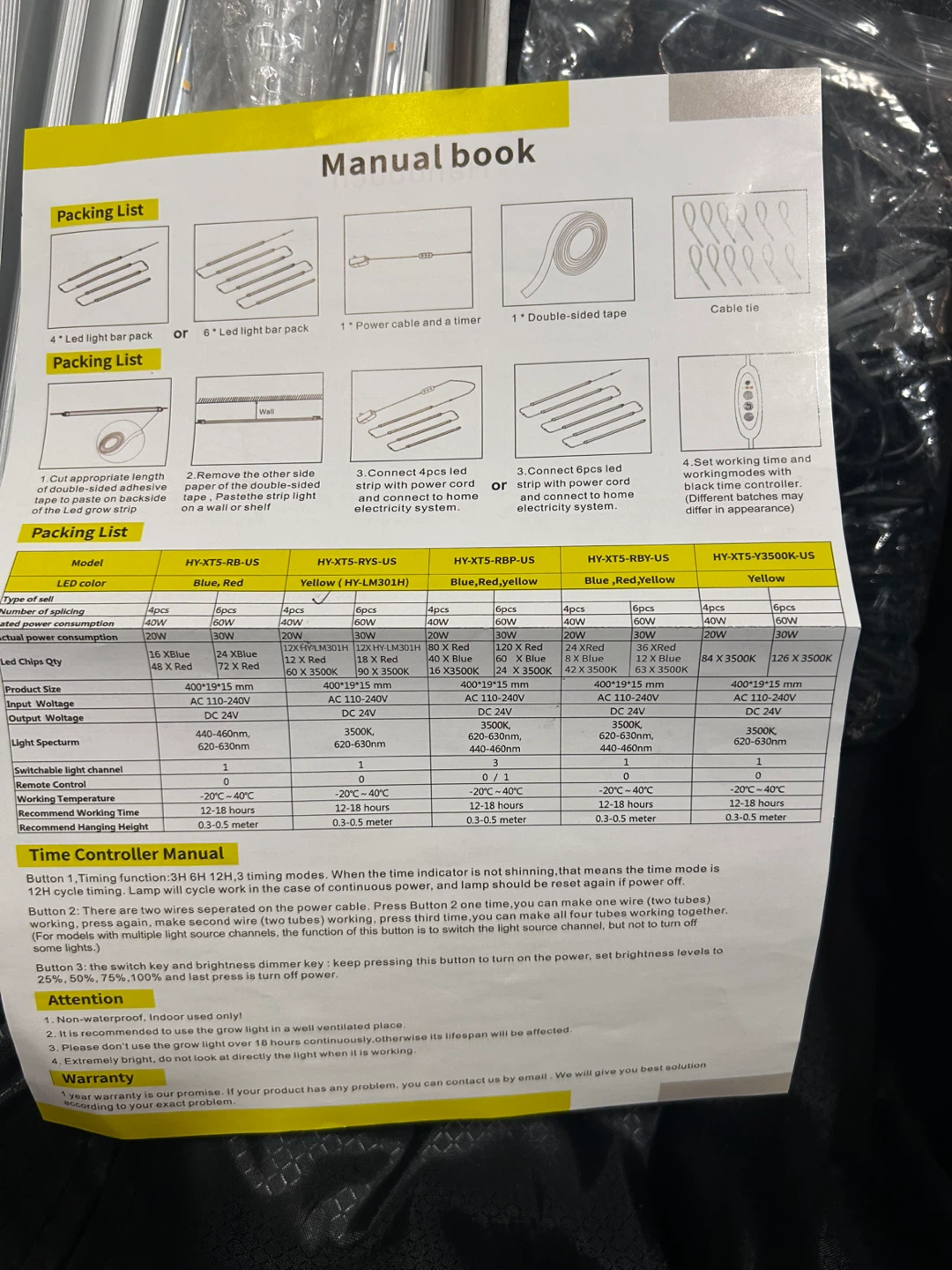 LED Grow Light Bar Kit - photo 2