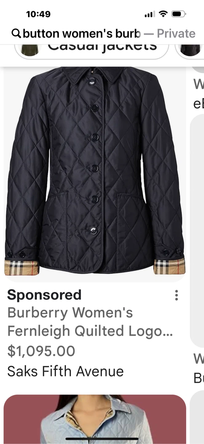 Burberry Brit Quilted Jacket XS