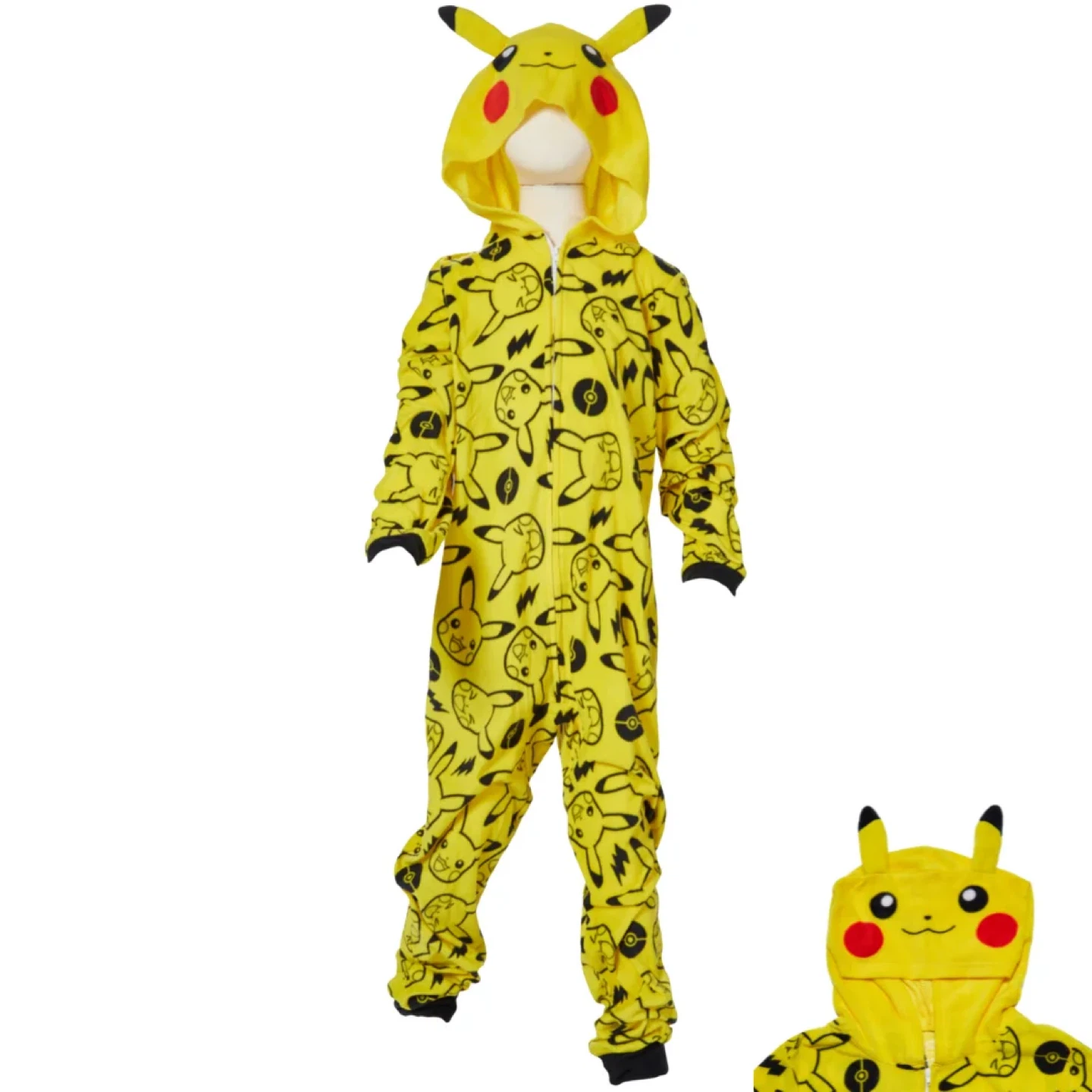 Pikachu Hooded Onesie, Yellow