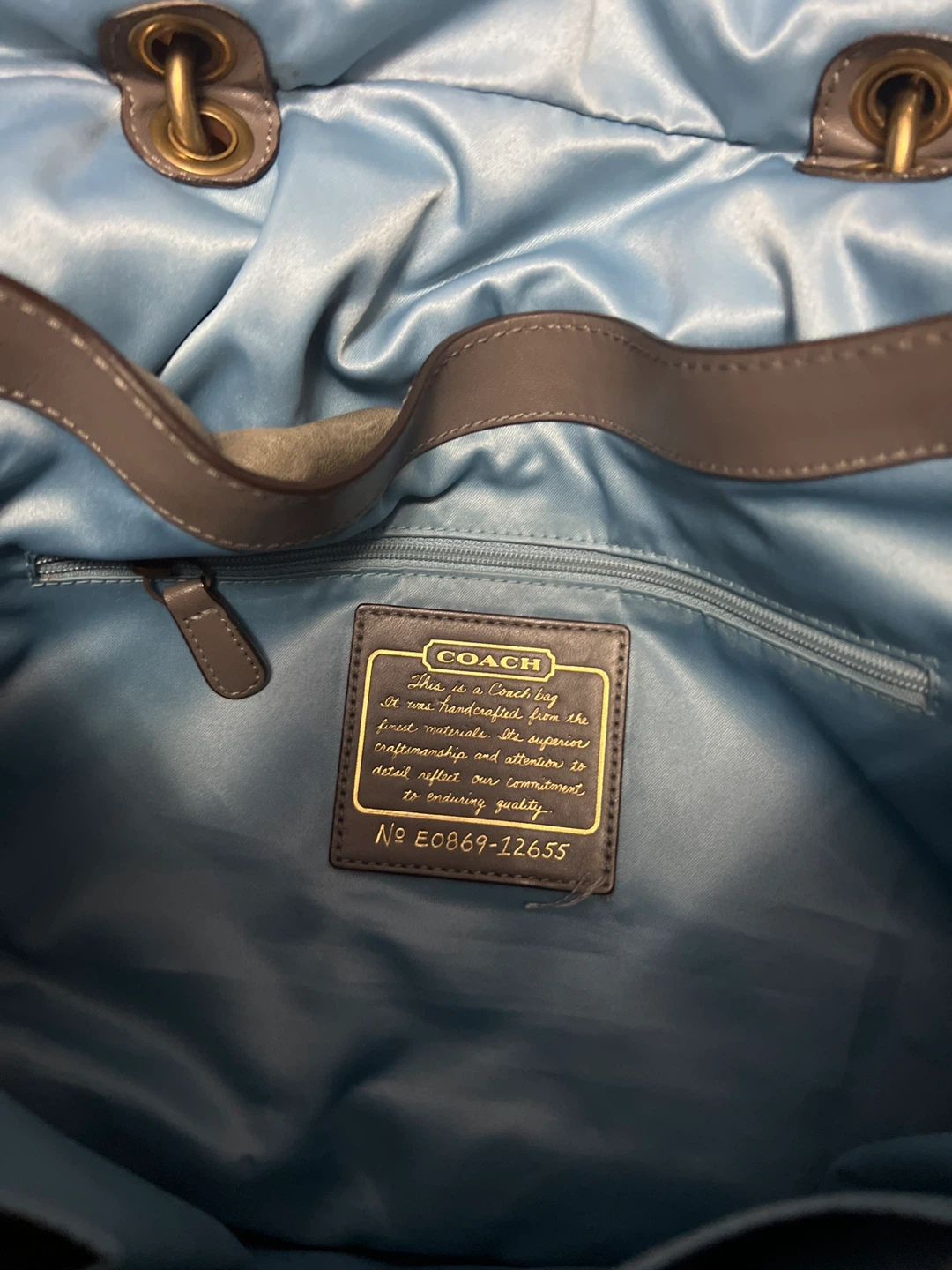 Coach Leather Satchel Bag - Grey - photo 2