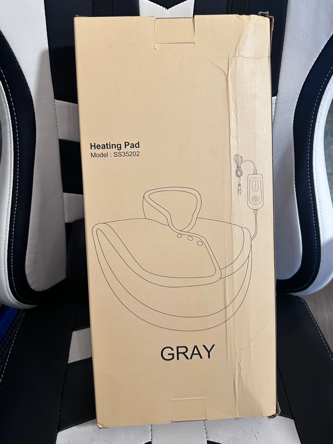New Gray Heating Pad for Neck and Shoulder