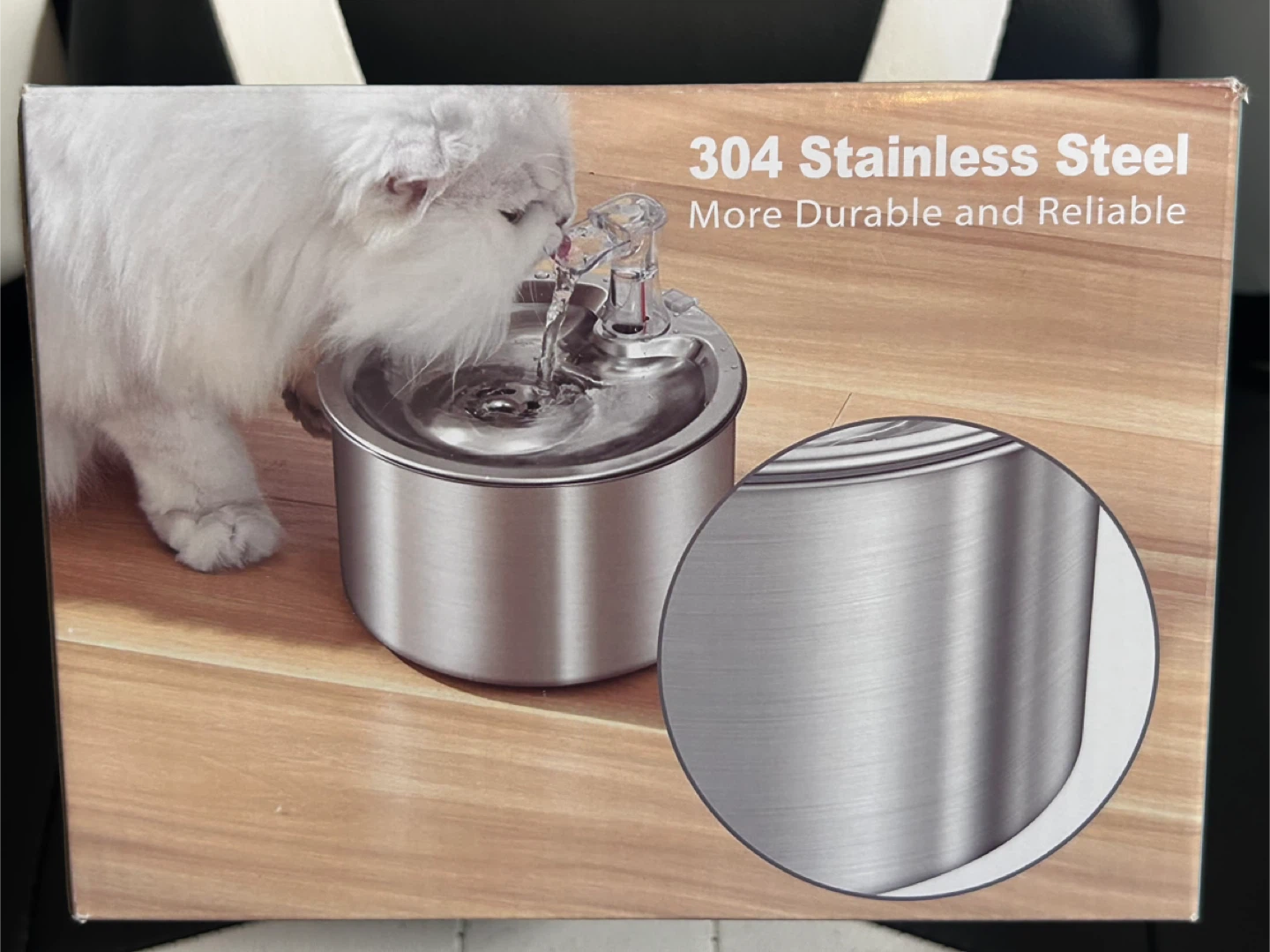 Brand-new Pet Water Fountain - 2.0L Stainless Steel - photo 2