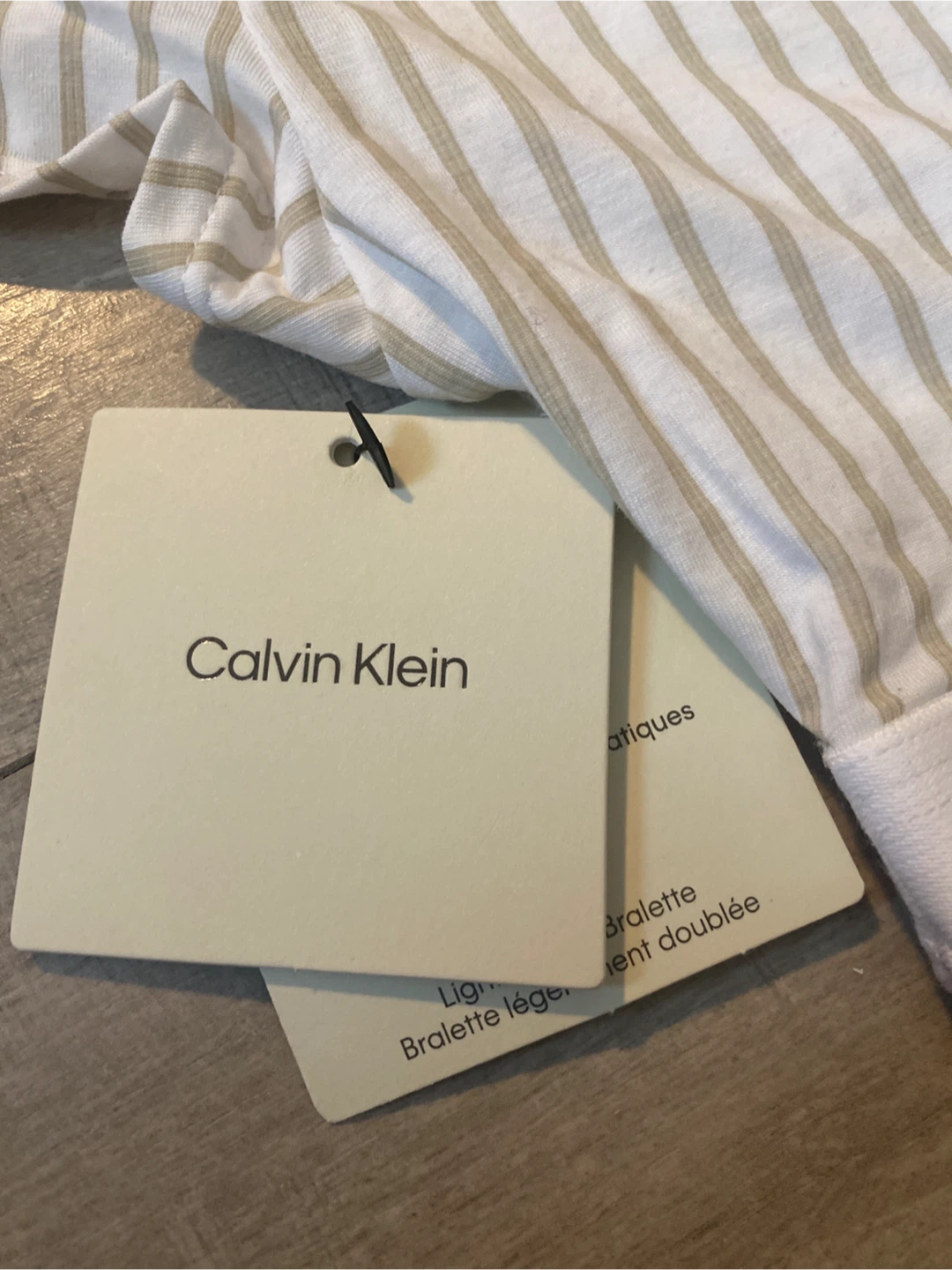 New Calvin Klein Striped Bralette - photo 2