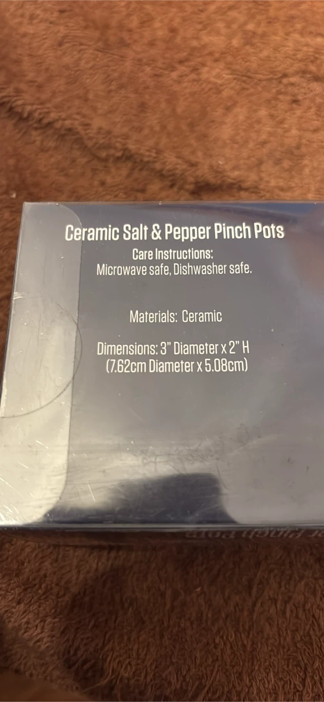 Ceramic Salt & Pepper Pinch Pots - New - photo 2