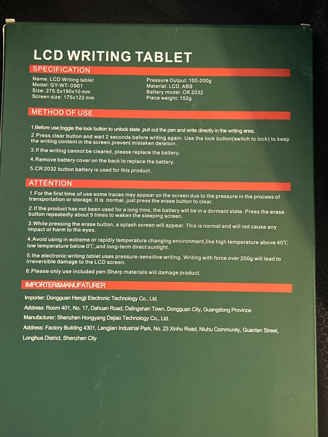 MAXSEEM LCD Writing Tablet - New in Box! - photo 2