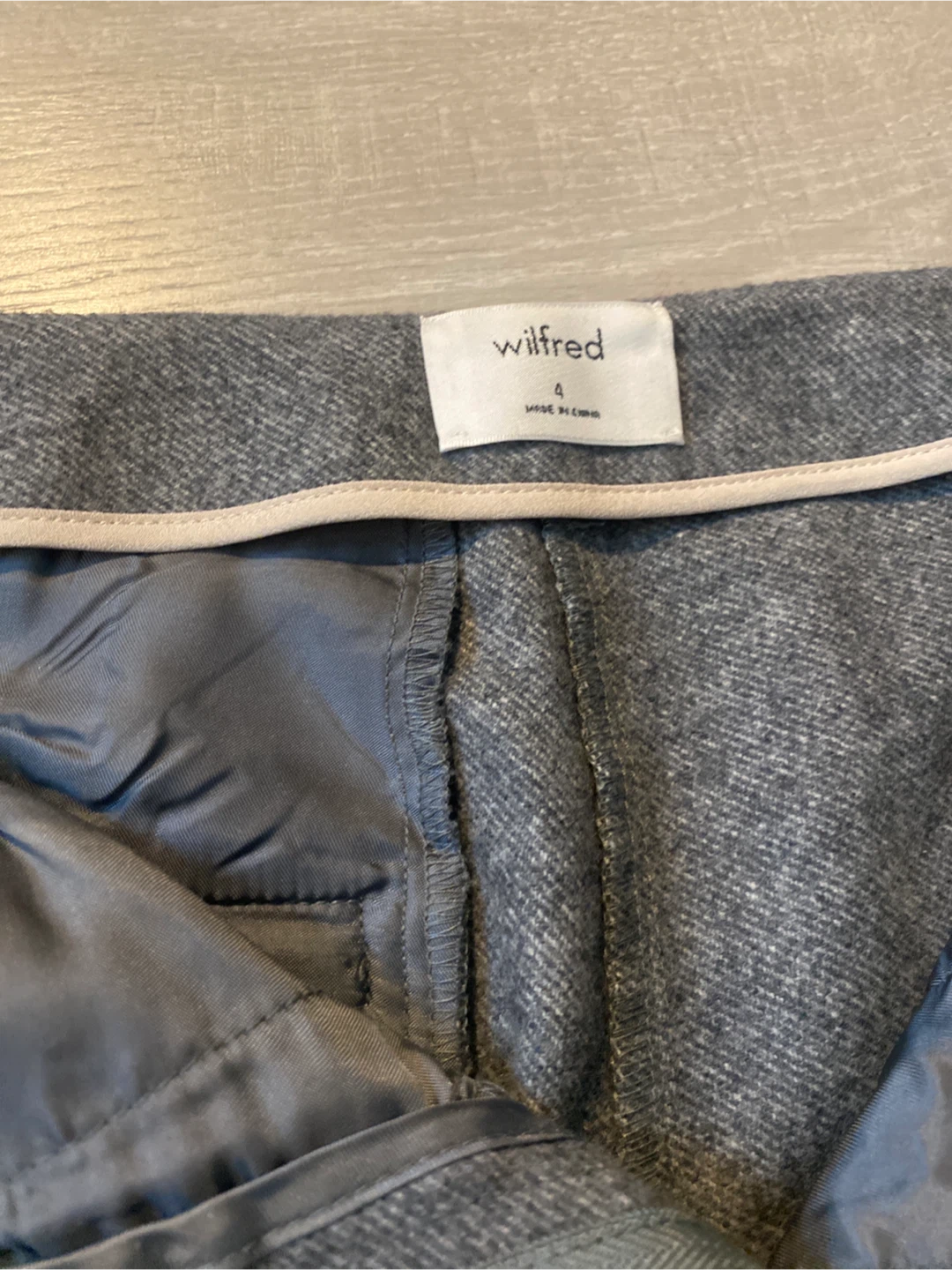 Wilfred Grey Wool Blend Trousers - Size 4 - photo 2