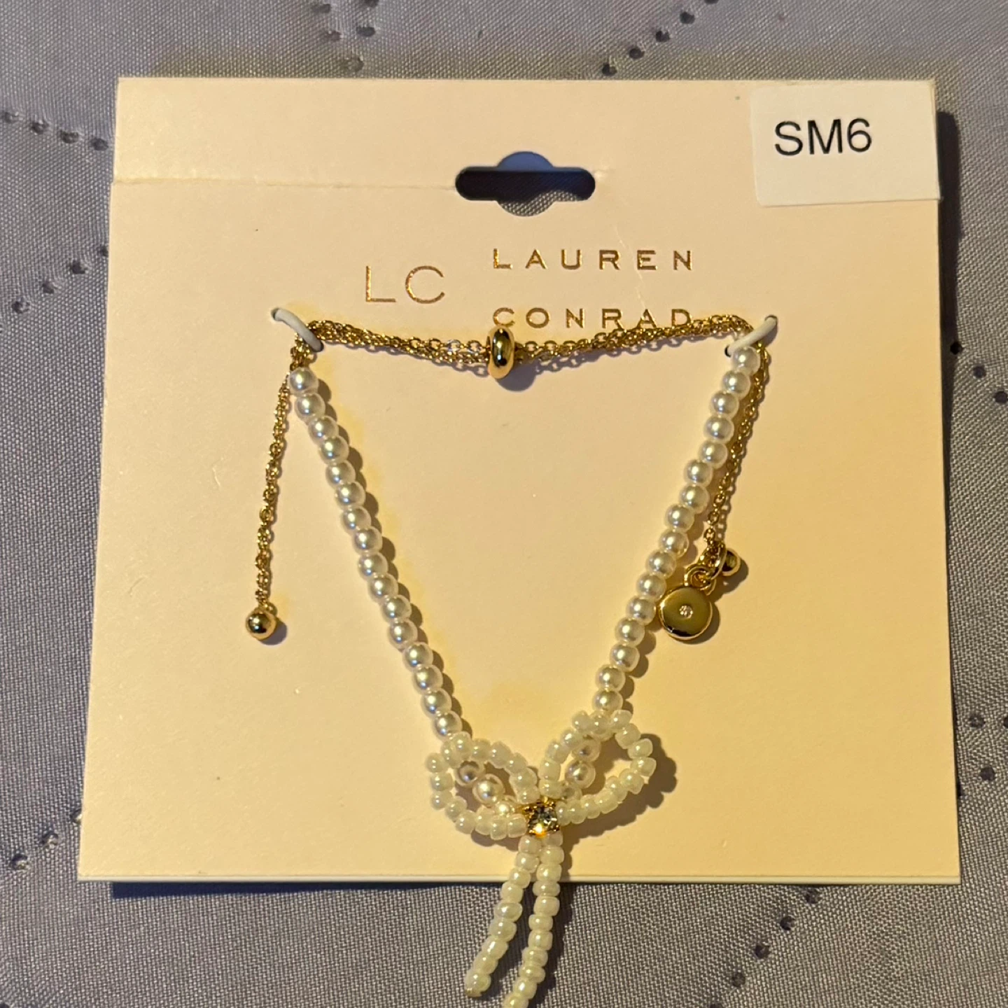 LC Lauren Conrad Pearl Bow Bracelet- New