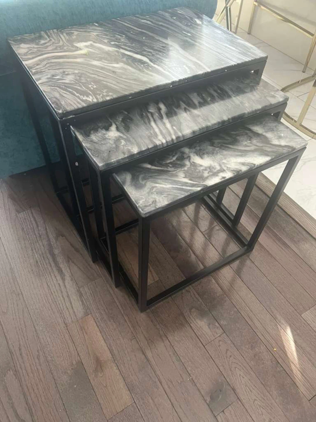 Marble Nesting Tables - Set of 3 - photo 3