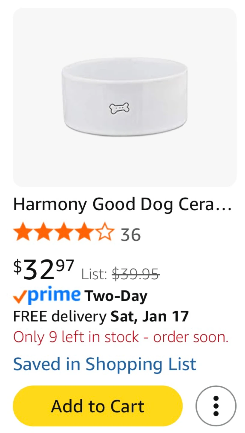 Harmony “Good Dog” 3 Cup Ceramic Dog Bowl - photo 2