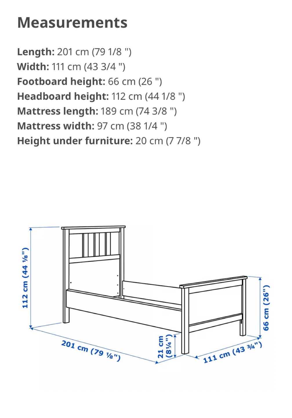 IKEA Hemnes Twin Bed Frame in White (CAN DELIVER) - photo 2