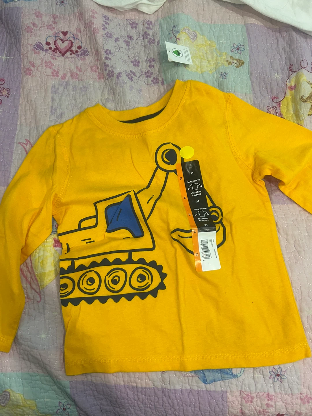 Yellow 3T Long Sleeve Excavator Shirt 🥕🥕🥕🥕
