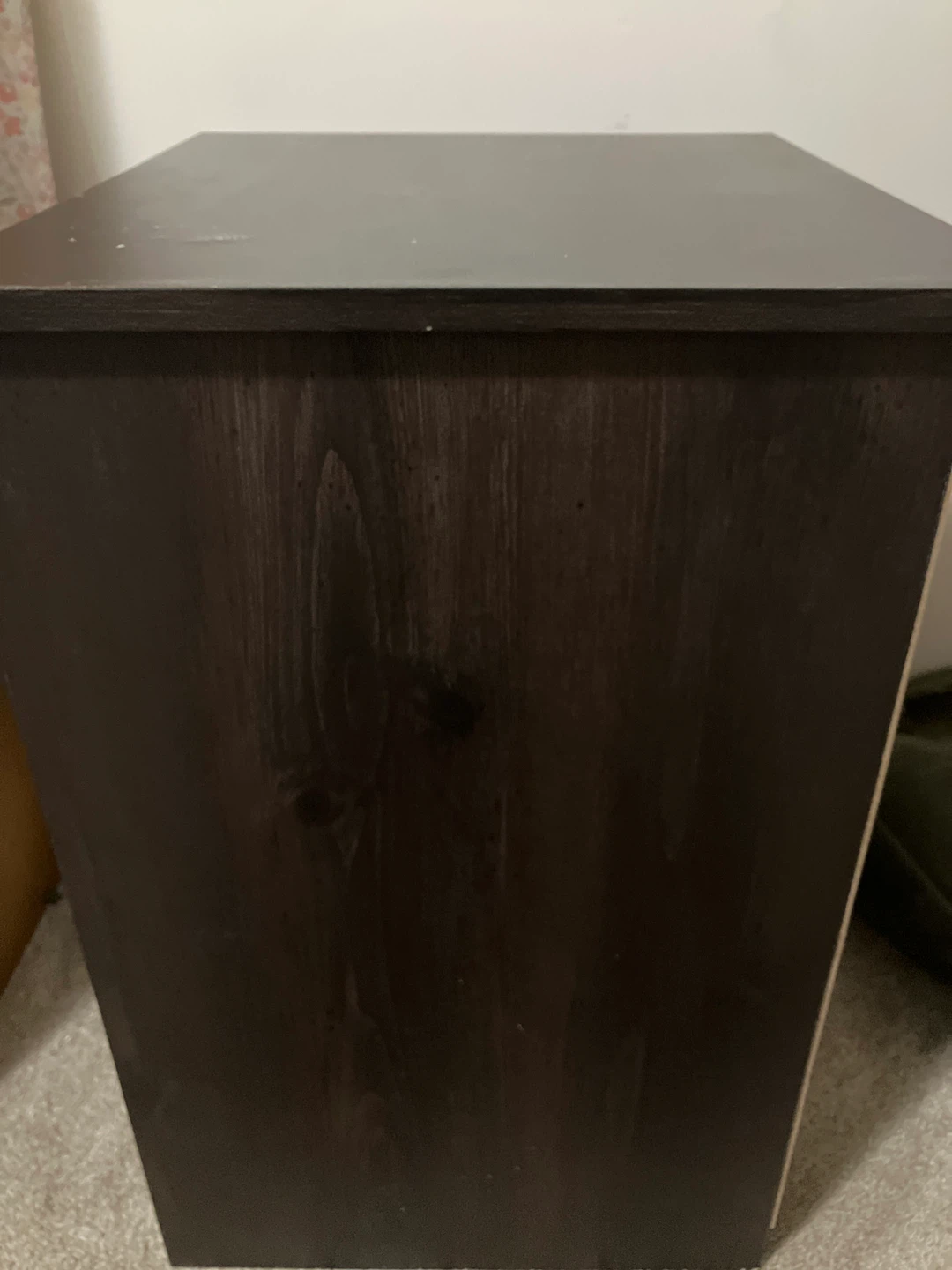 Dark Brown Wood Nightstand - photo 4