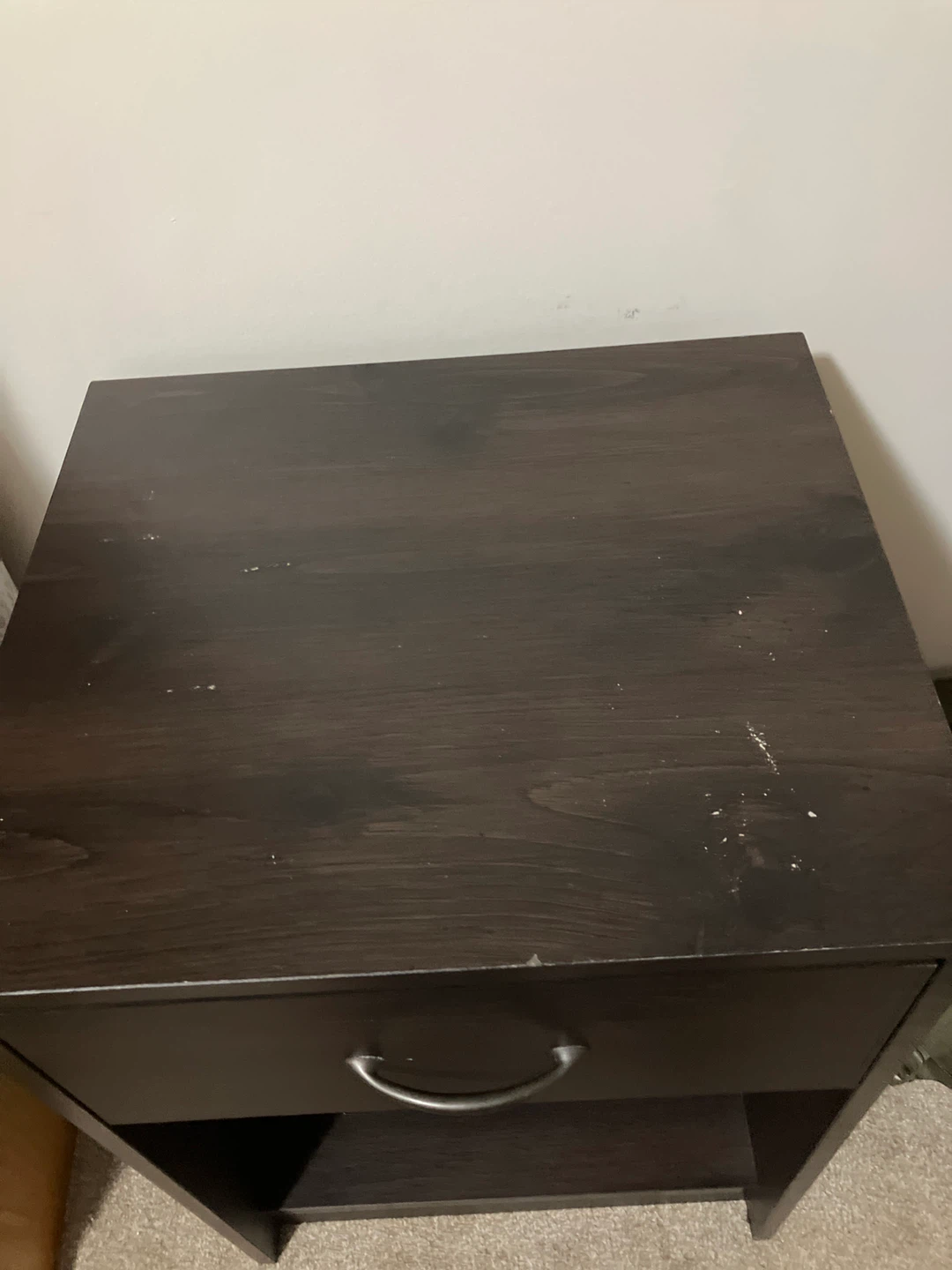 Dark Brown Wood Nightstand - photo 3