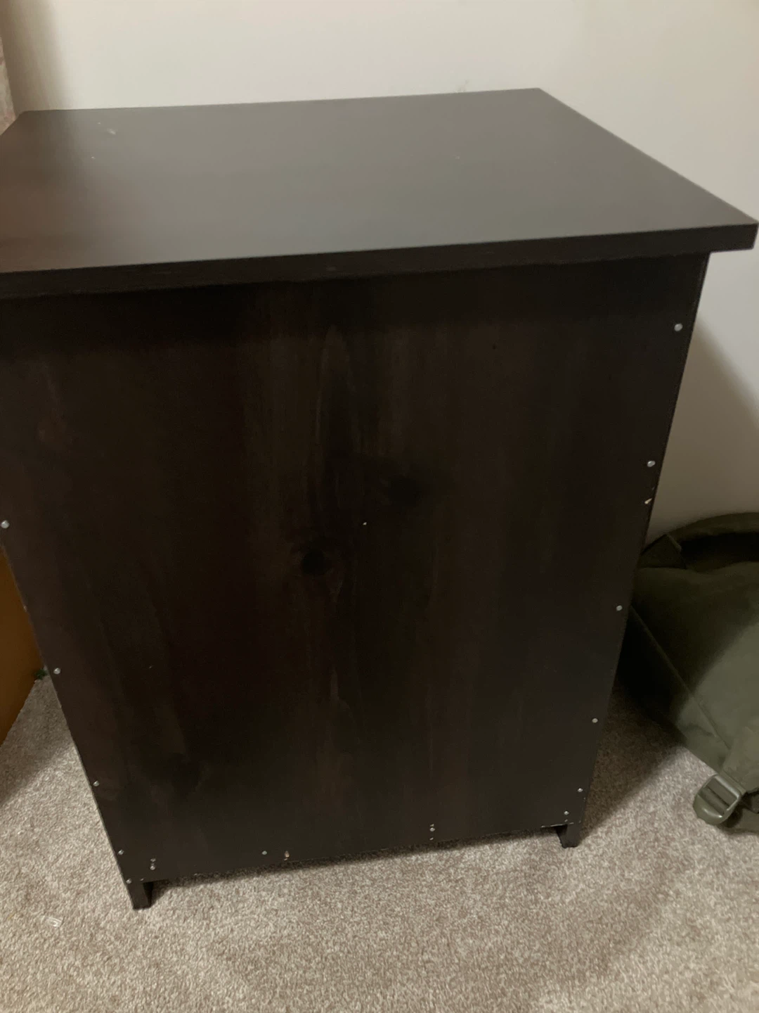 Dark Brown Wood Nightstand - photo 5