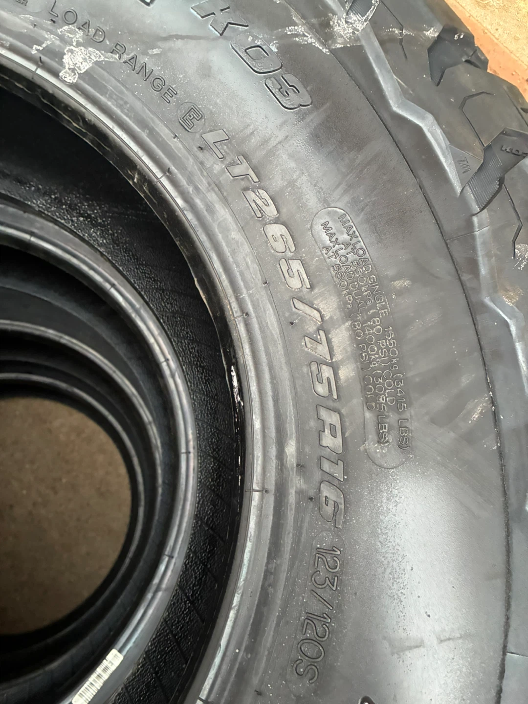 BFGoodrich All-Terrain T/A KO3 LT265/75R16 Tires - photo 5