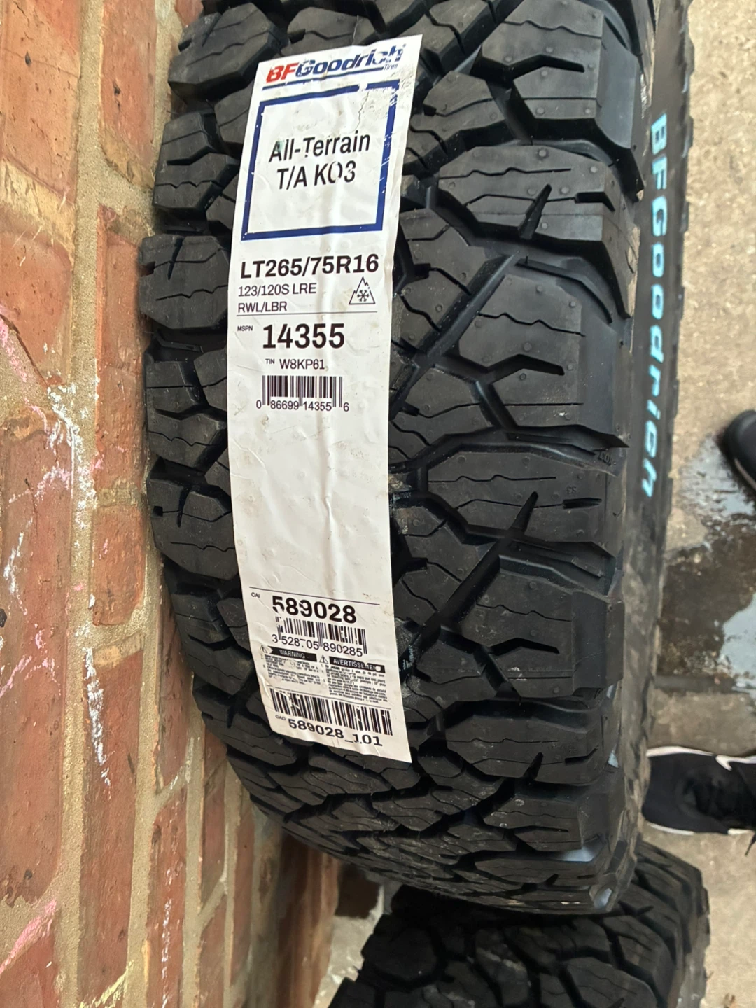 BFGoodrich All-Terrain T/A KO3 LT265/75R16 Tires - photo 3
