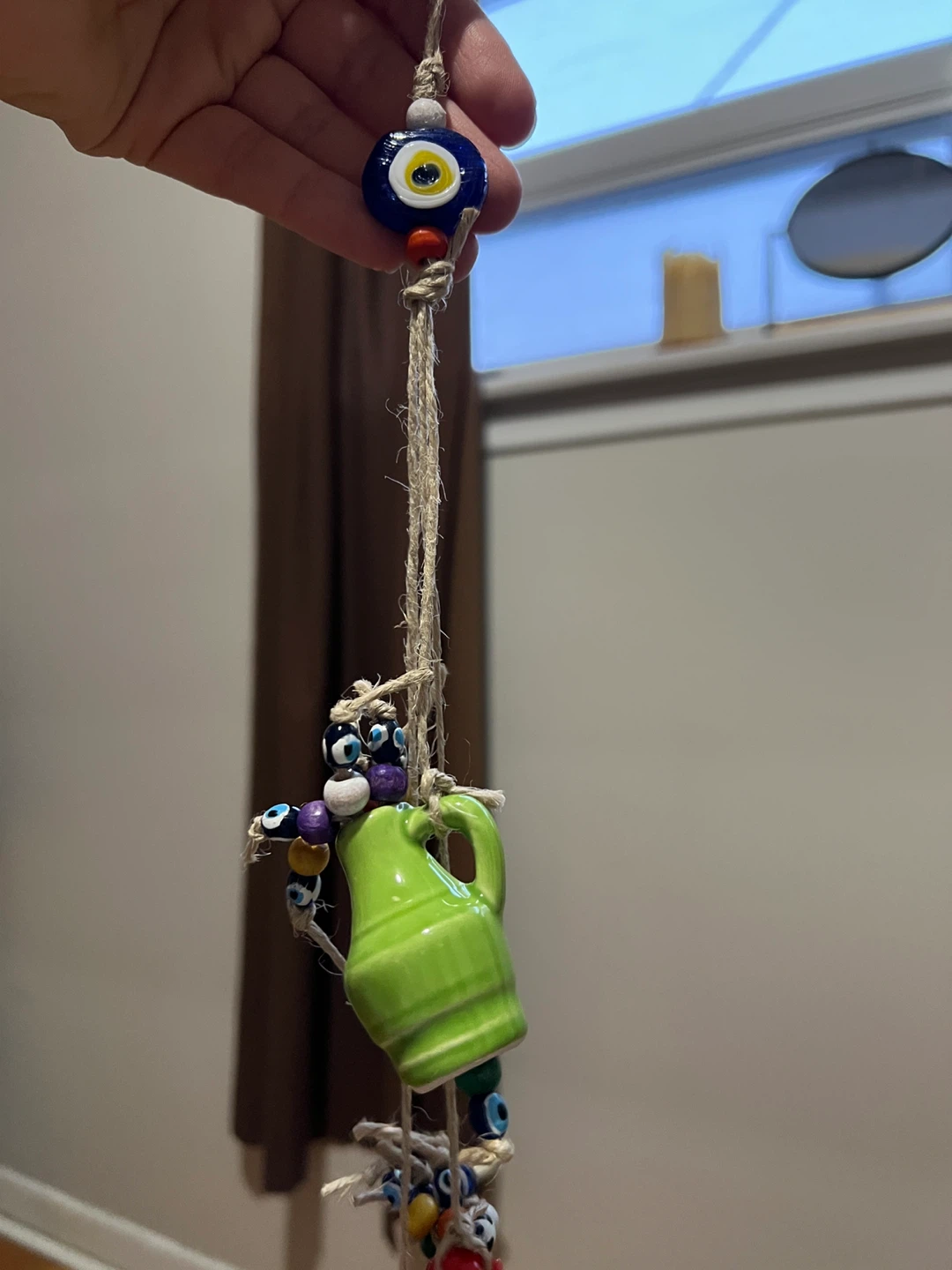 Evil Eye Wall Hanging with Ceramic Pots - photo 3