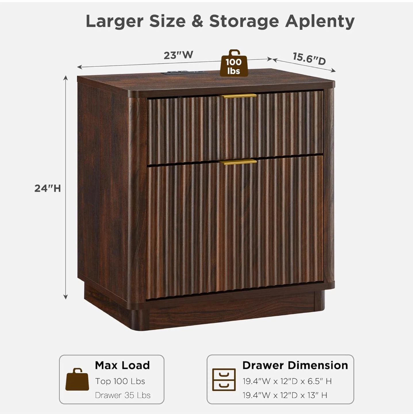 Pair of Wood Nightstands