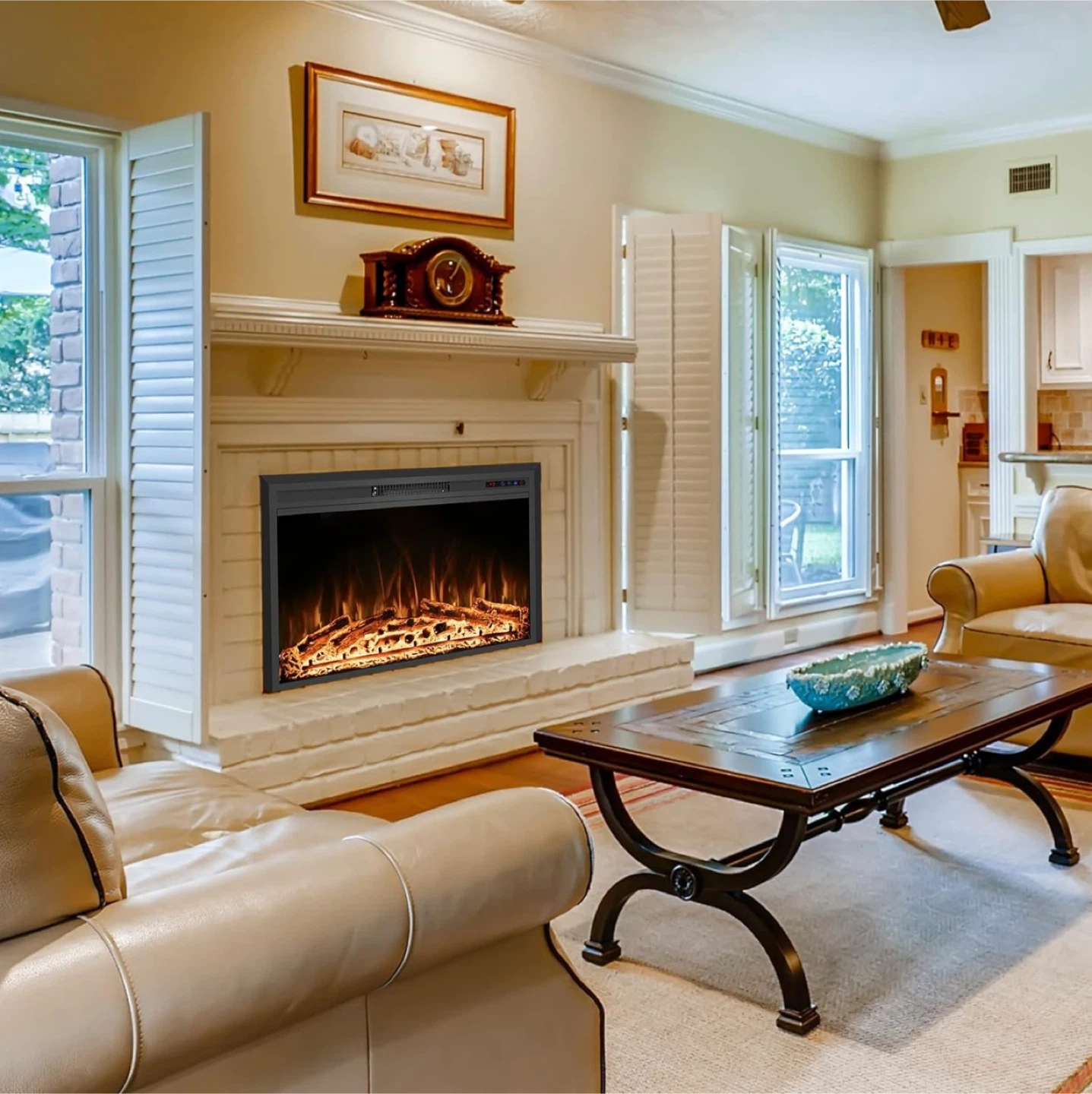 36.6" W Rear Electric Fireplace Inserts with Touch Screen - photo 4