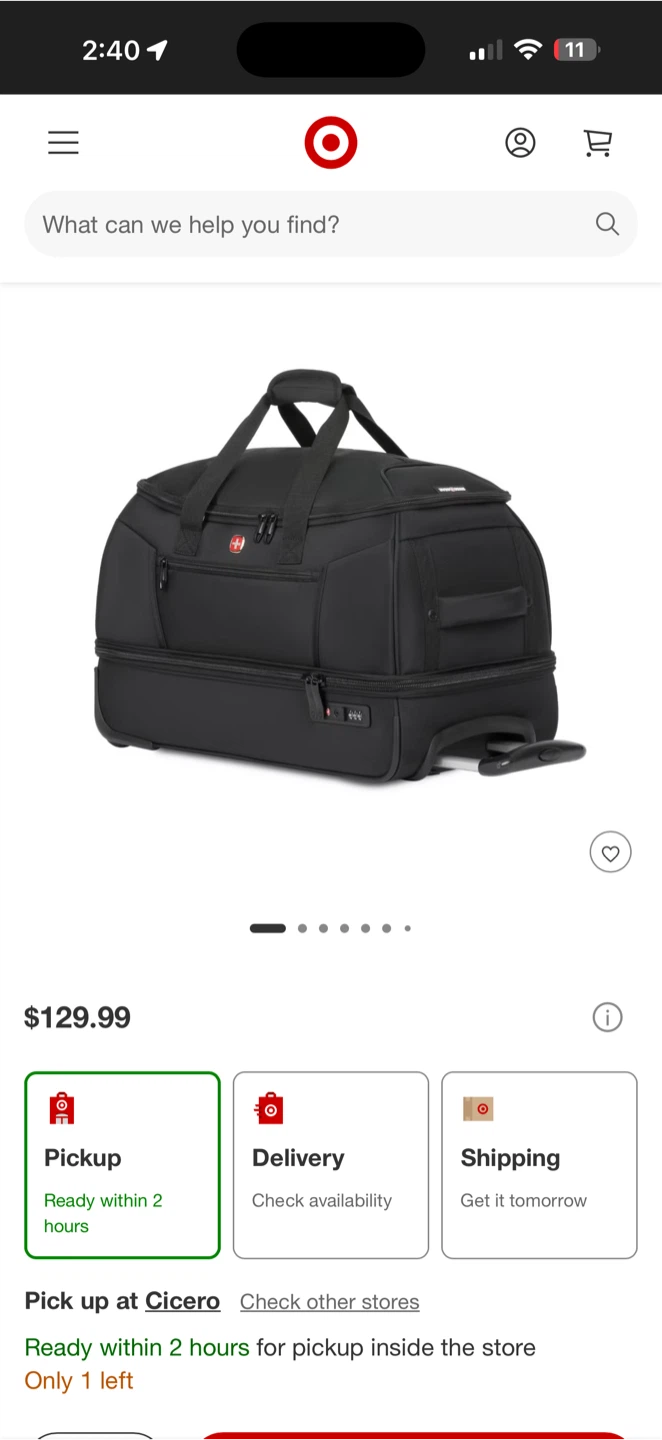 SwissGear Rolling Duffel Bag - Black - photo 4