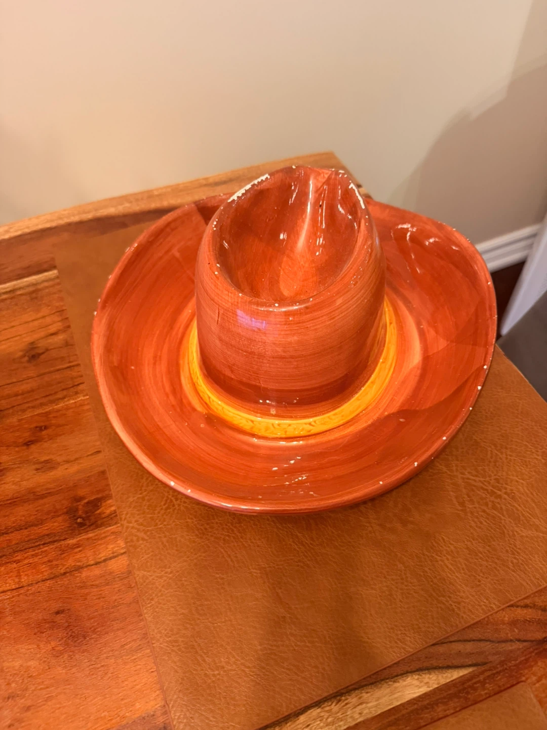 Ceramic Decorative Bowl - Orange