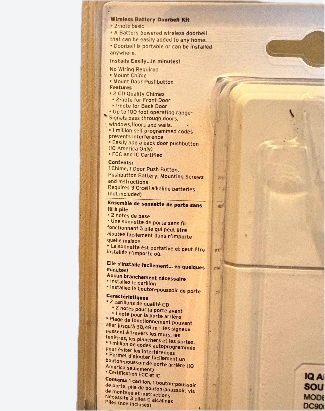 🥕IQ America Wireless Battery Doorbell Kit - New - photo 3