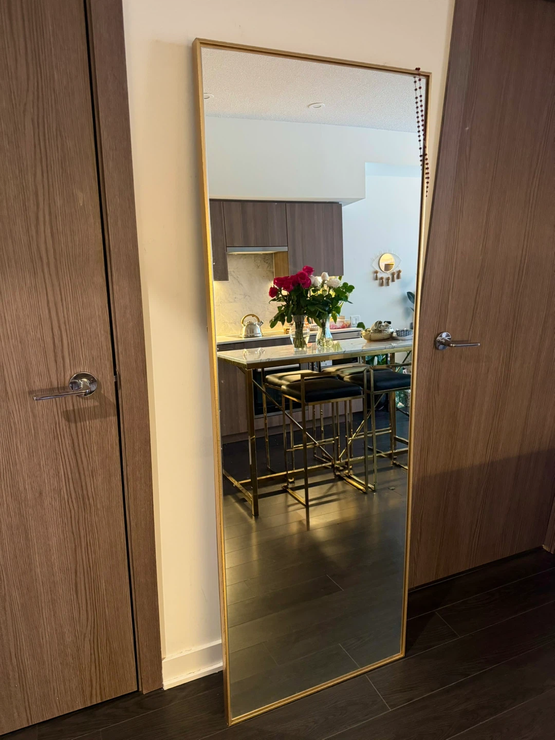 Gold Framed Full-Length Mirror | Leaning or Wall Mount